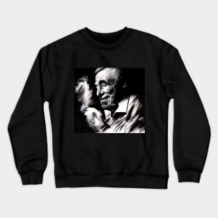 Bukowski on Black Crewneck Sweatshirt